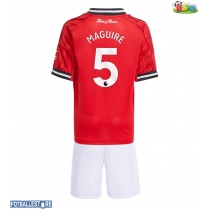 Manchester United Harry Maguire #5 Hjemmedraktsett Barn 2025-26 Kortermet (+ Korte bukser)